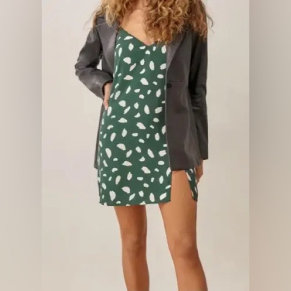 Reformation Green Fen Marlowe Mini Dress - XS - Picture 3 of 6